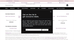 Desktop Screenshot of madamebridal.com