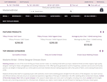 Tablet Screenshot of madamebridal.com